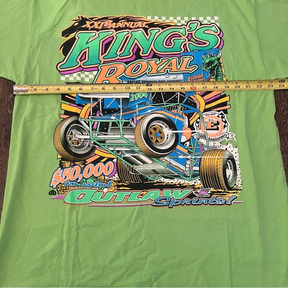Vintage 2004 Kings Royal Sprint Car Racing T Shirt Eldora Speedway Ohio Size XL - Picture 11 of 13